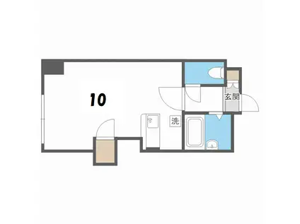 和光ヴィラコート(1K/9階)の間取り写真