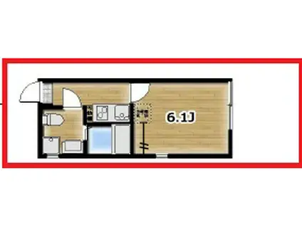 フォレストタカサゴ(1K/2階)の間取り写真