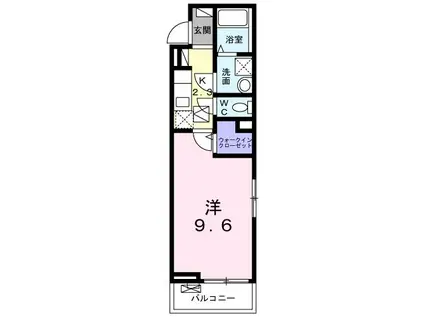 グランエスト横浜B(1K/1階)の間取り写真