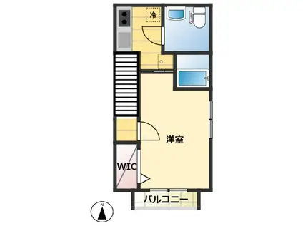 ビギン旭丘(1K/2階)の間取り写真