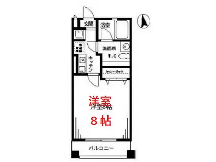ビートアベニュ(1K/3階)の間取り写真