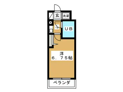 日野ISガーデン(1K/2階)の間取り写真