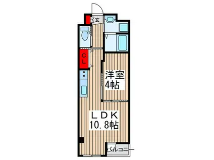 ビオラ・宮町(1LDK/1階)の間取り写真