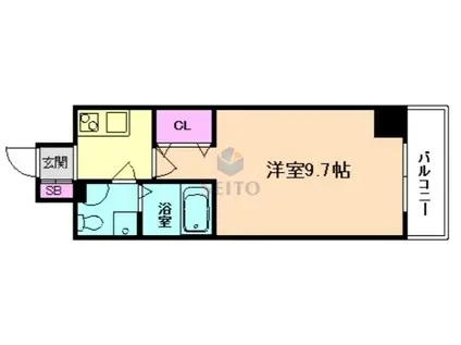 サンレムート江坂ファースト(1K/5階)の間取り写真