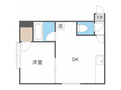 ラメール23(1LDK/2階)の間取り写真