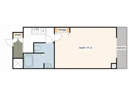 CAPITAL.I姫路(1K/7階)の間取り写真