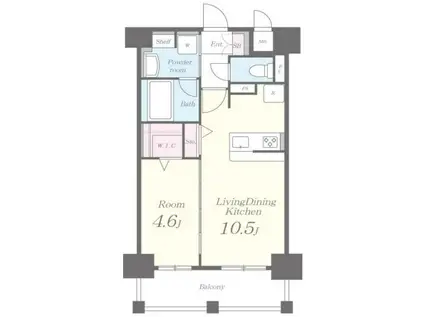 CONCERT OGYU(1LDK/1階)の間取り写真