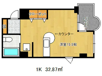 プリマベーラ神戸(ワンルーム/5階)の間取り写真