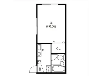 ヌーベル大森北(1K/1階)の間取り写真