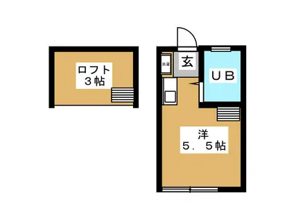 ふくい一番館(ワンルーム/2階)の間取り写真