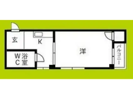 エルパラッツォ玉出(1K/3階)の間取り写真