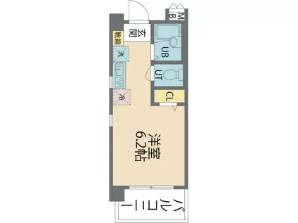 ファインハウス(ワンルーム/5階)の間取り写真