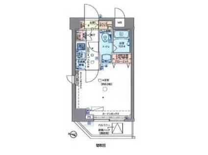 ミューズ両国(1K/9階)の間取り写真