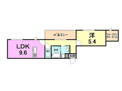 イマージュ(1LDK/2階)の間取り写真