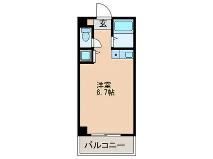 ドール六番町(ワンルーム/8階)の間取り写真