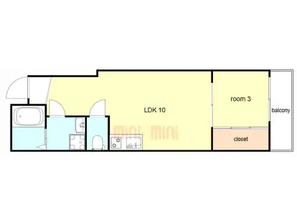 LUMINART明石(1LDK/1階)の間取り写真