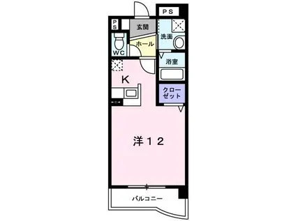 メゾン・カメリア(1K/4階)の間取り写真