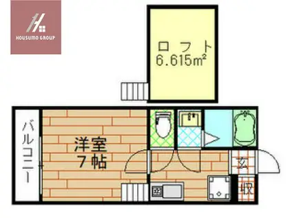 MPSハイツ(1SK/2階)の間取り写真