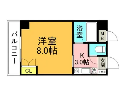 GRACIEUX河原町(1K/5階)の間取り写真