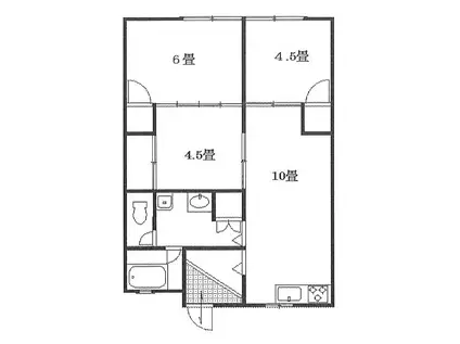 グレイス山王(3LDK/3階)の間取り写真