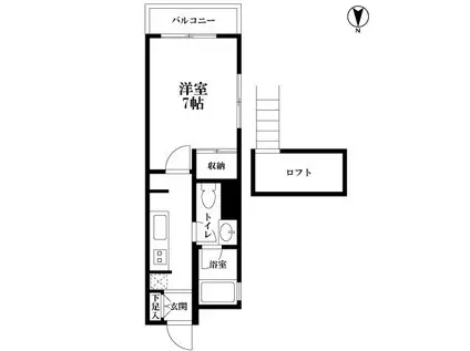 三和北新宿マンション(1K/7階)の間取り写真
