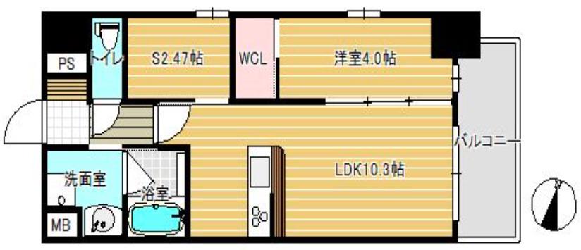 LIFEFIELD小郡駅前(1SLDK/6階)の間取り写真