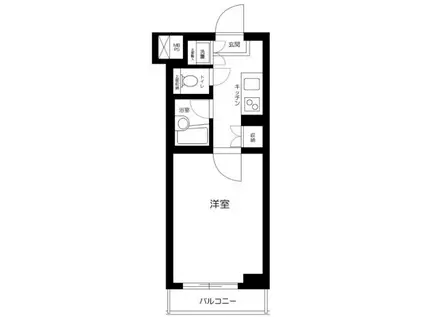 フォルトゥナ目白(1K/5階)の間取り写真
