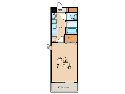 レノアージュ葛原(1K/3階)の間取り写真