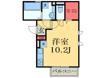 京成千原線 ちはら台駅 徒歩3分 3階建 築11年(ワンルーム/3階)の間取り写真