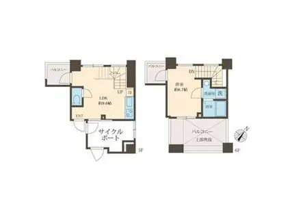 スフィア日本橋富沢町(1LDK/5階)の間取り写真