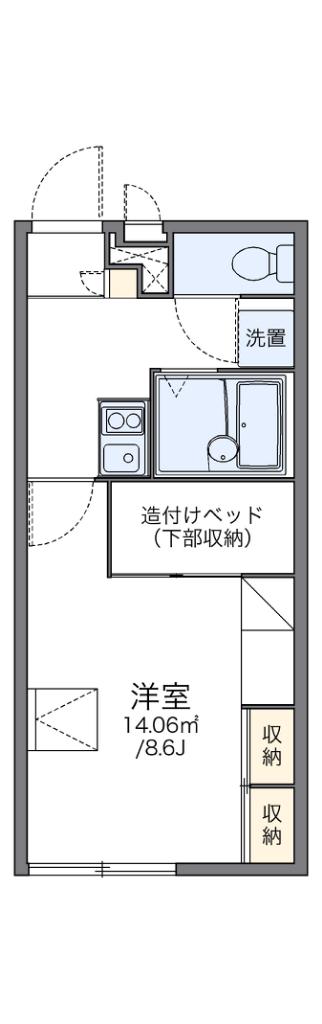 レオパレスKIMURA(1K/1階)の間取り写真
