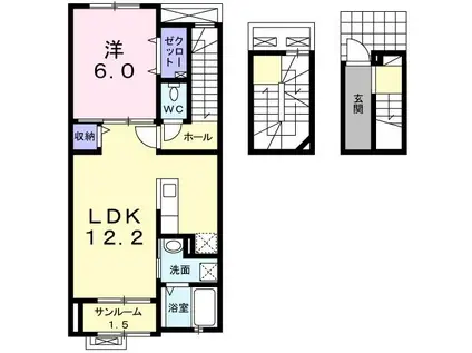 真心ん家(1LDK/3階)の間取り写真