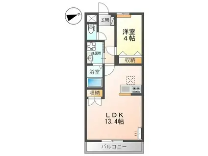 シーサイドレジデンスNK(1LDK/2階)の間取り写真