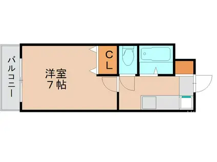 リゲール箱崎(1K/4階)の間取り写真