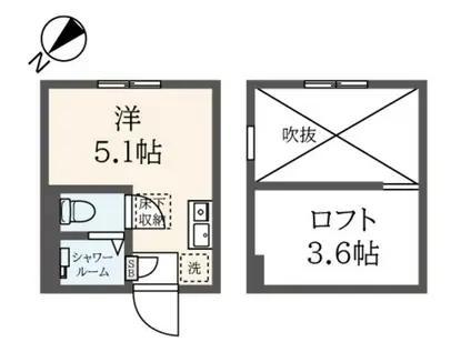OHANA上星川(ワンルーム/1階)の間取り写真