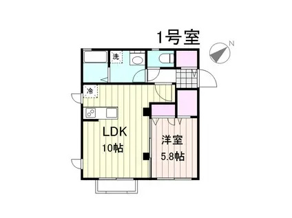 菓子の樹TT(1LDK/2階)の間取り写真