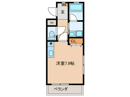 ライネスふじみ野(ワンルーム/3階)の間取り写真