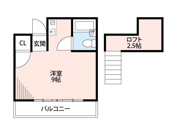 ラ・ティーブSEKI(1K/2階)の間取り写真