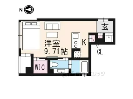 COTO GLANCE 御所北(ワンルーム/3階)の間取り写真