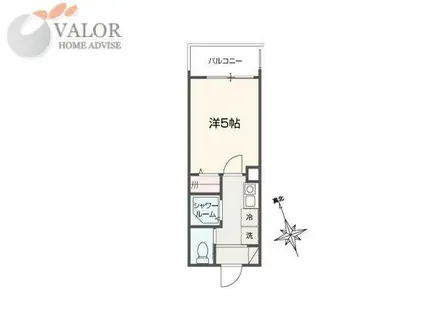 MELLAS(1K/3階)の間取り写真
