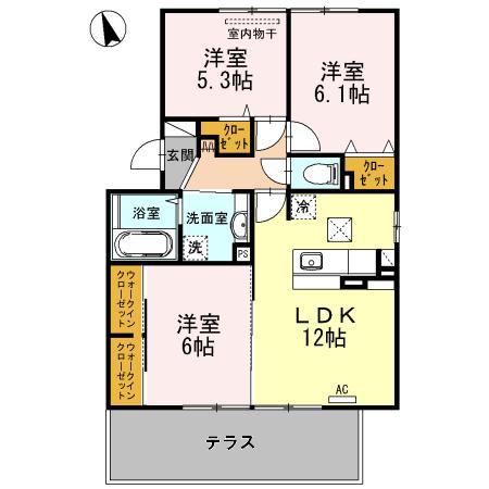 レガロ二目川(3LDK/2階)の間取り写真