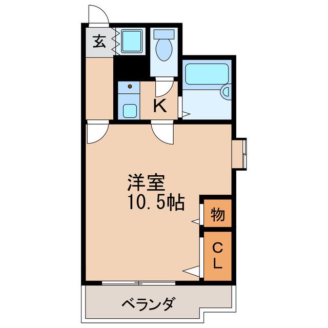 エスト葵南(1K/5階)の間取り写真