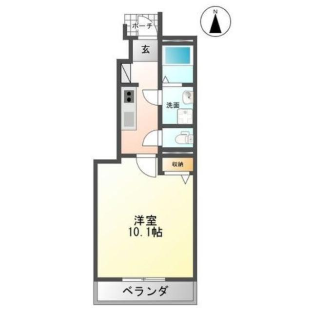 レジデンス・パコA(1K/1階)の間取り写真