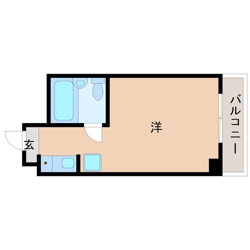 AIROSE立花(ワンルーム/2階)の間取り写真