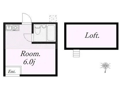 ユナイト小田ヴェネツィアの瞳(ワンルーム/1階)の間取り写真