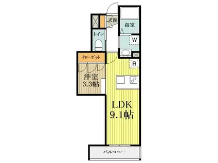 MY STYLE八王子南(1LDK/3階)の間取り写真