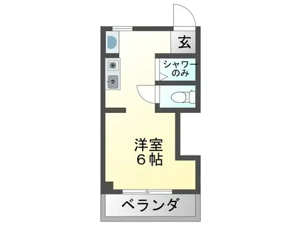 ソリオ武庫之荘(ワンルーム/3階)の間取り写真