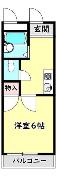 グランエスポワール(1K/3階)の間取り写真