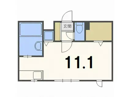 グランメールペガサス(1K/4階)の間取り写真
