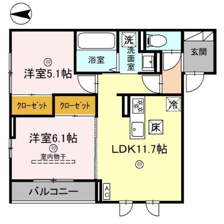 グレイスメゾン永和(2LDK/3階)の間取り写真